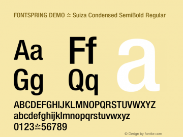 FONTSPRING DEMO - Suiza Condensed SemiBold