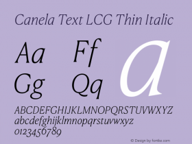 Canela Text LCG