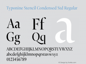 Typonine Stencil Condensed Std