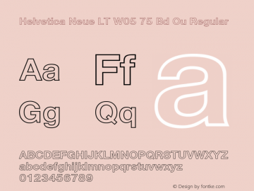 Helvetica Neue LT W05 75 Bd Ou