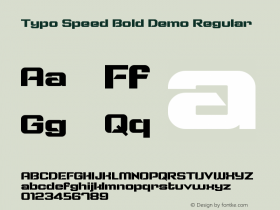 Typo Speed Bold Demo