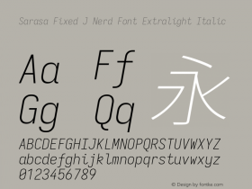 Sarasa Fixed J Nerd Font