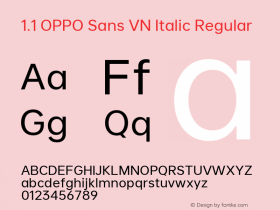 1.1 OPPO Sans VN Italic