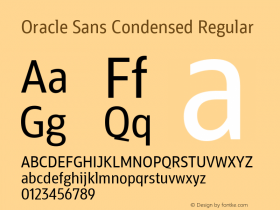 Oracle Sans Condensed