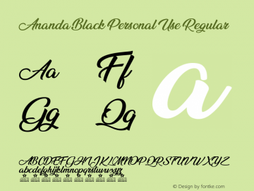 Ananda Black Personal Use