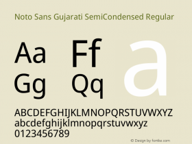 Noto Sans Gujarati SemiCondensed