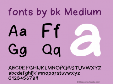 fonts by bk