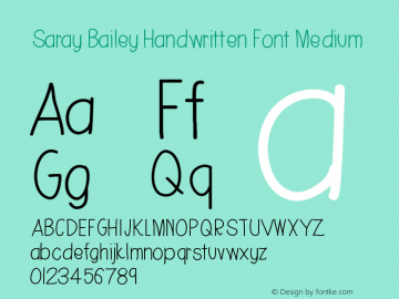 Saray Bailey Handwritten Font