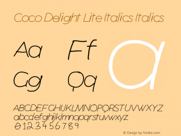 Coco Delight Lite Italics