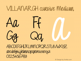 VILLANARGH cursive