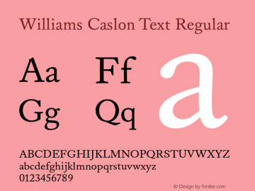 Williams Caslon Text