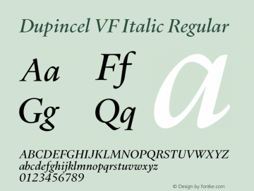 Dupincel VF Italic