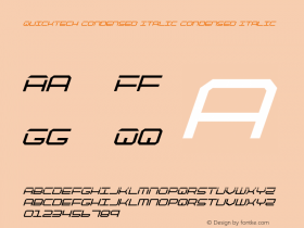 QuickTech Condensed Italic