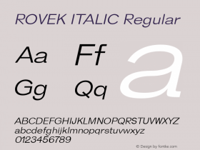 ROVEK ITALIC