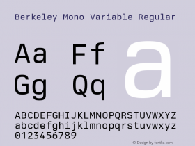 Berkeley Mono Variable