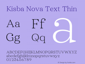 Kisba Nova Text