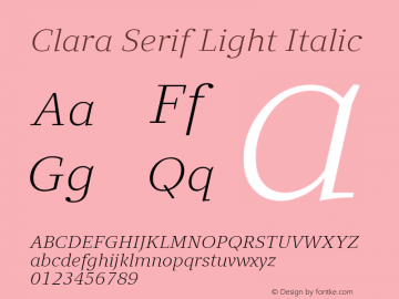 Clara Serif Light