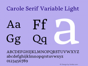 Carole Serif Variable