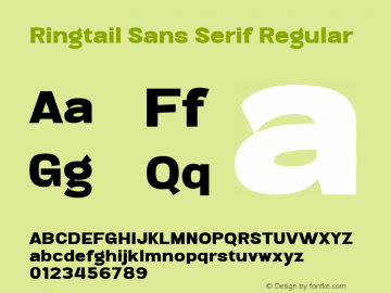 Ringtail Sans Serif
