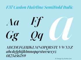 F37 Caslon Hairline