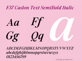 F37 Caslon Text