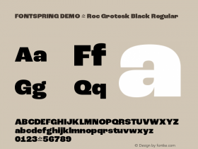 FONTSPRING DEMO - Roc Grotesk Black