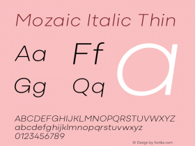 Mozaic Italic