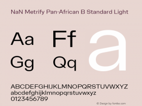 NaN Metrify Pan-African B Standard