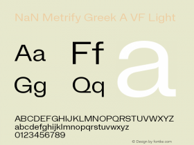 NaN Metrify Greek A VF