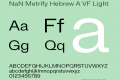 NaN Metrify Hebrew A VF