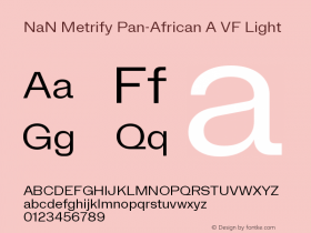 NaN Metrify Pan-African A VF