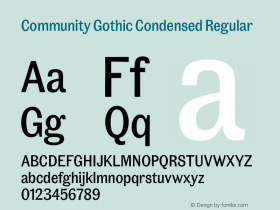 Community Gothic Condensed