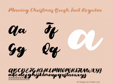 Morning Christmas Brush Font