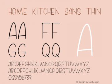 Home Kitchen Sans