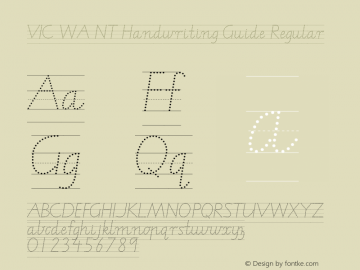VIC WA NT Handwriting Guide
