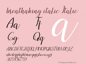 breathaking italic