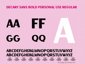 Decary Sans Bold PERSONAL USE