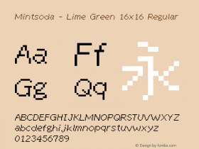 Mintsoda - Lime Green 16x16