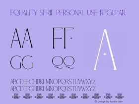 Equality Serif PERSONAL USE