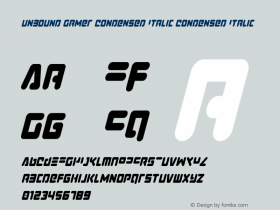 Unbound Gamer Condensed Italic