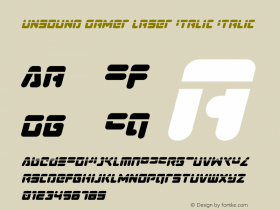 Unbound Gamer Laser Italic