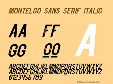 Montelgo Sans Serif
