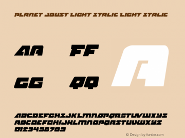 Planet Joust Light Italic