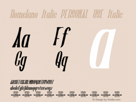 Romelano Italic PERSONAL USE