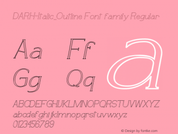 DARH-Italic_Outline Font family