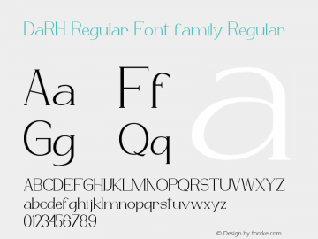 DaRH Regular Font family