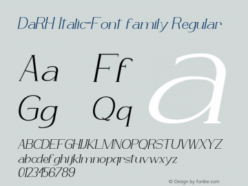 DaRH Italic-Font family