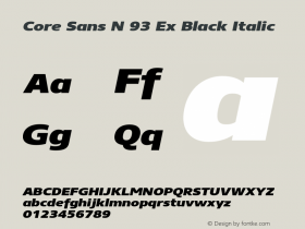 Core Sans N 93 Ex Black