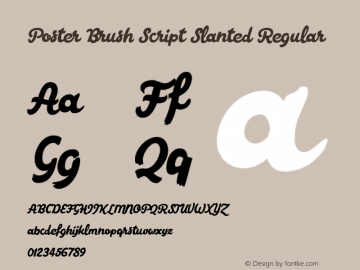 Poster Brush Script Slanted