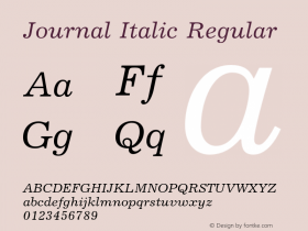 Journal Italic